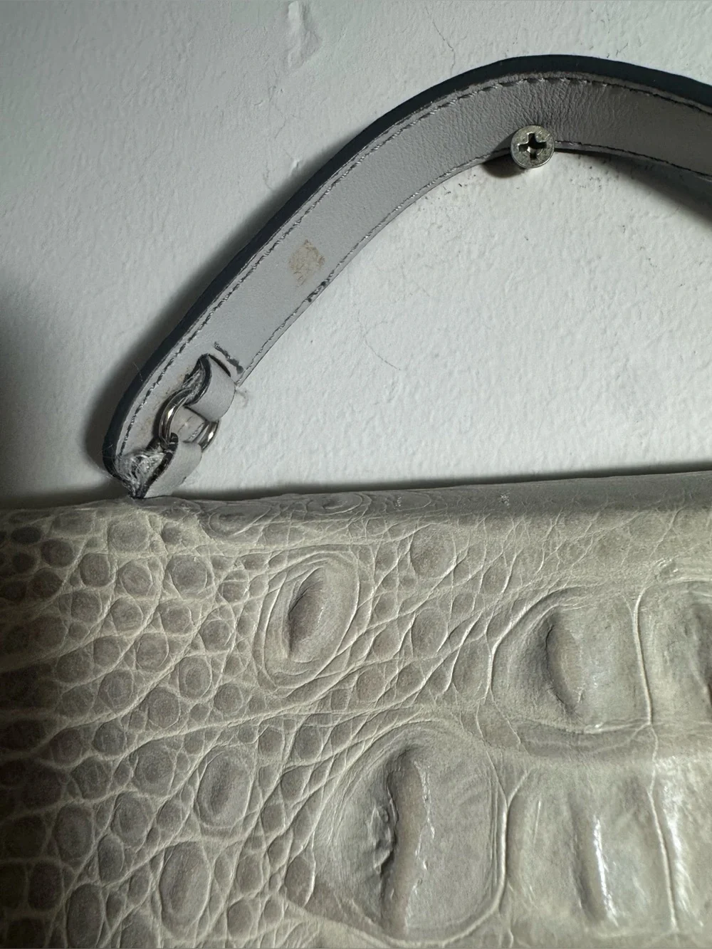 Vintage Furla Leather Crocodile-Embossed Women’s bag